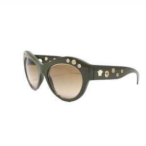NWOT Versace 4320 Gold Tone Circle-Cutout Cat Eye Sunglasses
